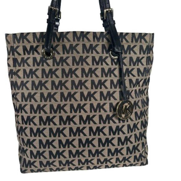 Michael Kors Jet Set North South Signature Shopper Tote Shoulder Bag Purse $198 - Picture 2 of 16